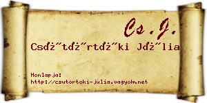 Csütörtöki Júlia névjegykártya