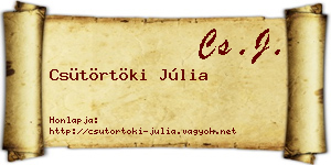 Csütörtöki Júlia névjegykártya