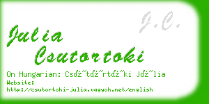 julia csutortoki business card